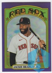 2021 Topps Heritage #171 Jackie Bradley Jr Hot Box Purple Chrome